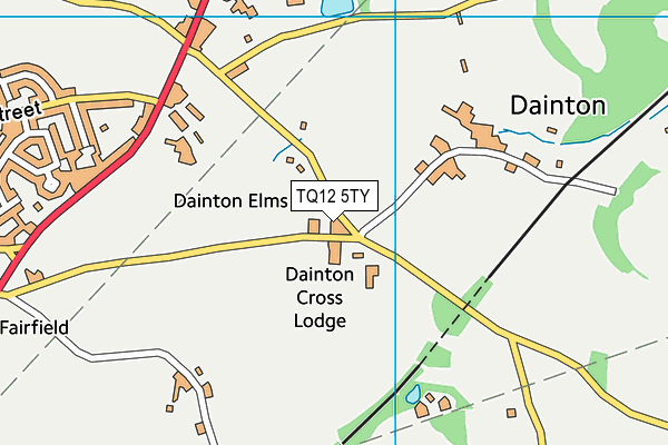 TQ12 5TY map - OS VectorMap District (Ordnance Survey) TQ12 5TY map - OS VectorMap District (Ordnance Survey)