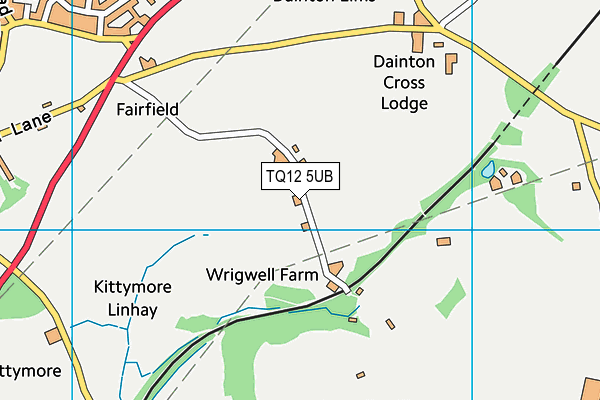 TQ12 5UB map - OS VectorMap District (Ordnance Survey) TQ12 5UB map - OS VectorMap District (Ordnance Survey)
