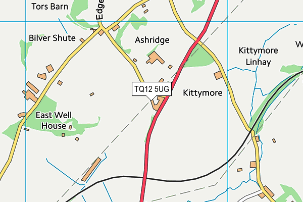 TQ12 5UG map - OS VectorMap District (Ordnance Survey) TQ12 5UG map - OS VectorMap District (Ordnance Survey)