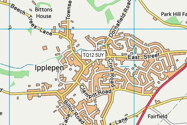 TQ12 5UY map - OS VectorMap District (Ordnance Survey)