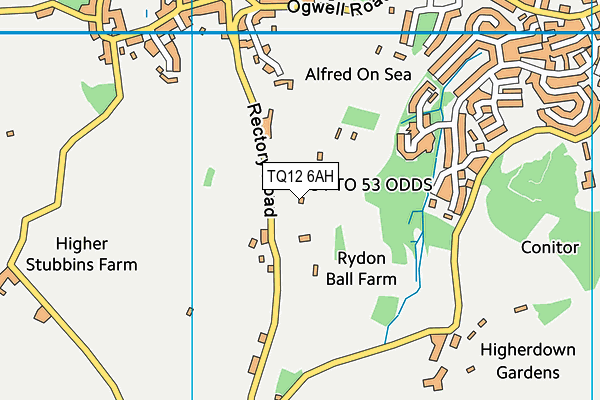 TQ12 6AH map - OS VectorMap District (Ordnance Survey) TQ12 6AH map - OS VectorMap District (Ordnance Survey)