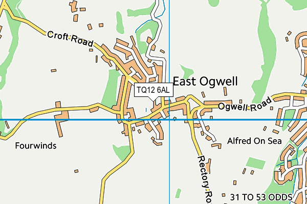 TQ12 6AL map - OS VectorMap District (Ordnance Survey)