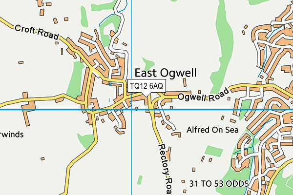 TQ12 6AQ map - OS VectorMap District (Ordnance Survey)