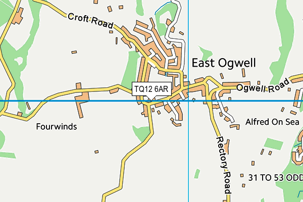 TQ12 6AR map - OS VectorMap District (Ordnance Survey) TQ12 6AR map - OS VectorMap District (Ordnance Survey)