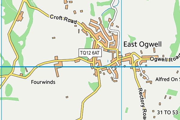 TQ12 6AT map - OS VectorMap District (Ordnance Survey) TQ12 6AT map - OS VectorMap District (Ordnance Survey)