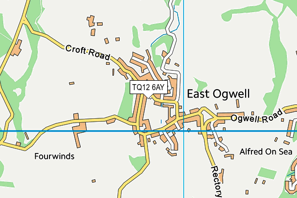 TQ12 6AY map - OS VectorMap District (Ordnance Survey) TQ12 6AY map - OS VectorMap District (Ordnance Survey)