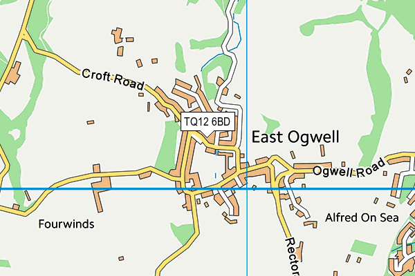 TQ12 6BD map - OS VectorMap District (Ordnance Survey) TQ12 6BD map - OS VectorMap District (Ordnance Survey)