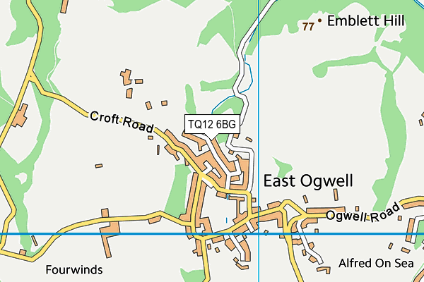TQ12 6BG map - OS VectorMap District (Ordnance Survey) TQ12 6BG map - OS VectorMap District (Ordnance Survey)