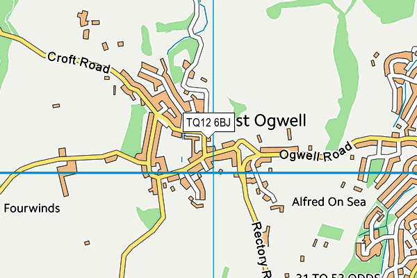TQ12 6BJ map - OS VectorMap District (Ordnance Survey)