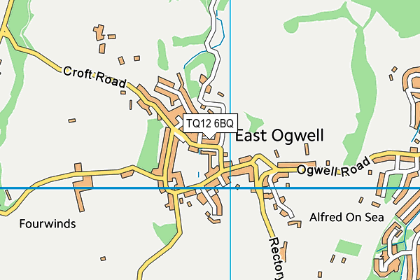 TQ12 6BQ map - OS VectorMap District (Ordnance Survey)