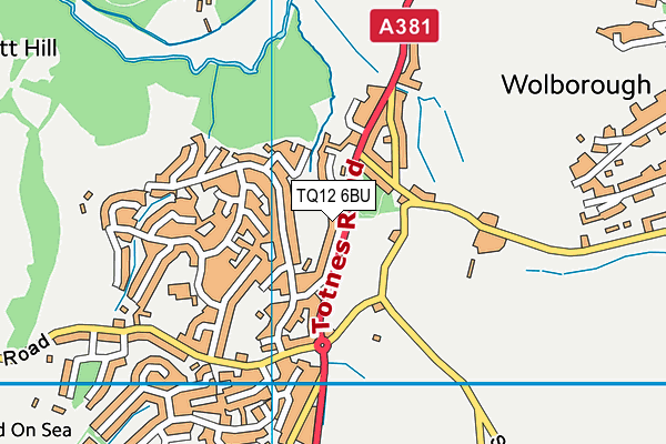 TQ12 6BU map - OS VectorMap District (Ordnance Survey) TQ12 6BU map - OS VectorMap District (Ordnance Survey)
