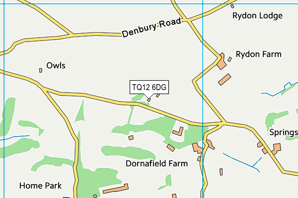 TQ12 6DG map - OS VectorMap District (Ordnance Survey) TQ12 6DG map - OS VectorMap District (Ordnance Survey)