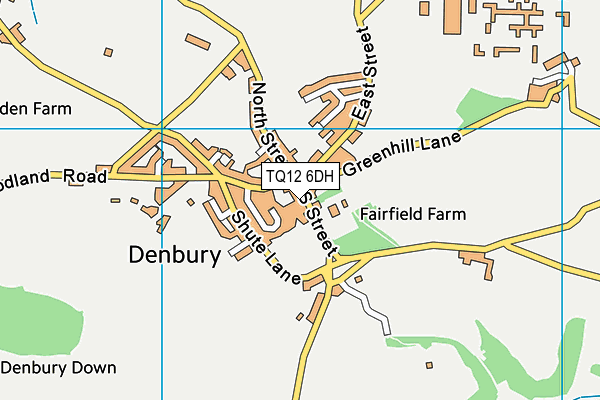 TQ12 6DH map - OS VectorMap District (Ordnance Survey) TQ12 6DH map - OS VectorMap District (Ordnance Survey)