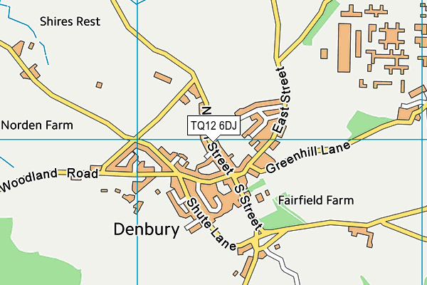 TQ12 6DJ map - OS VectorMap District (Ordnance Survey) TQ12 6DJ map - OS VectorMap District (Ordnance Survey)