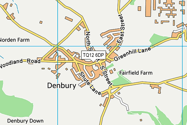 TQ12 6DP map - OS VectorMap District (Ordnance Survey) TQ12 6DP map - OS VectorMap District (Ordnance Survey)