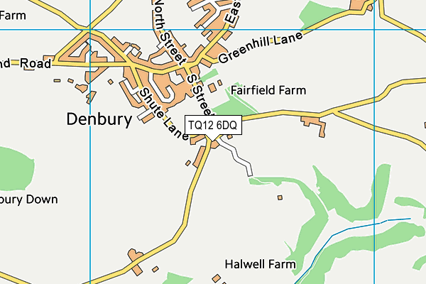 TQ12 6DQ map - OS VectorMap District (Ordnance Survey)