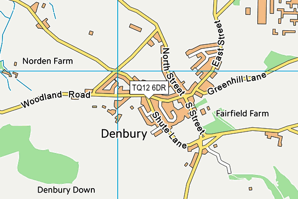 TQ12 6DR map - OS VectorMap District (Ordnance Survey) TQ12 6DR map - OS VectorMap District (Ordnance Survey)