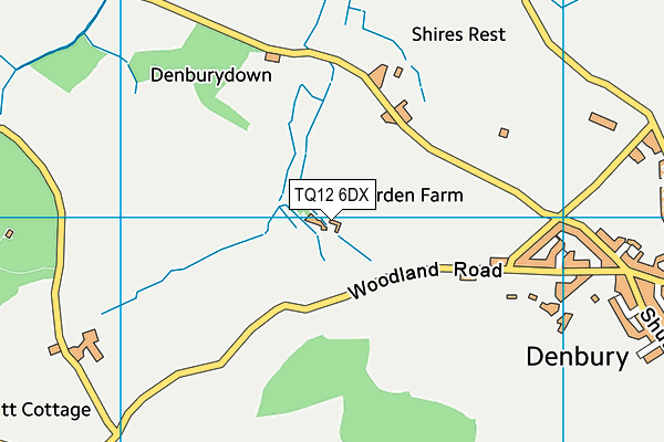 TQ12 6DX map - OS VectorMap District (Ordnance Survey) TQ12 6DX map - OS VectorMap District (Ordnance Survey)