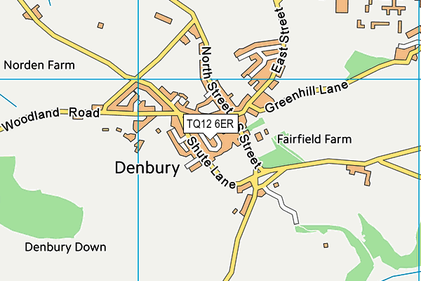 TQ12 6ER map - OS VectorMap District (Ordnance Survey) TQ12 6ER map - OS VectorMap District (Ordnance Survey)