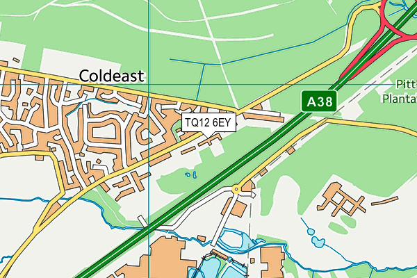 TQ12 6EY map - OS VectorMap District (Ordnance Survey) TQ12 6EY map - OS VectorMap District (Ordnance Survey)