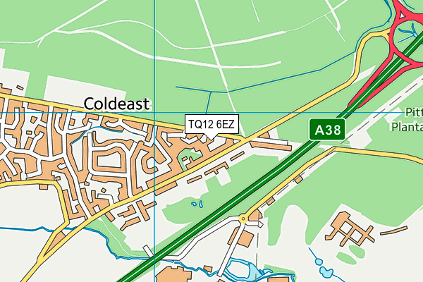 TQ12 6EZ map - OS VectorMap District (Ordnance Survey)