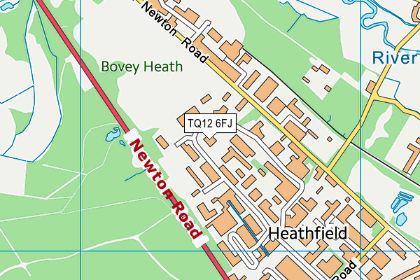 TQ12 6FJ map - OS VectorMap District (Ordnance Survey) TQ12 6FJ map - OS VectorMap District (Ordnance Survey)