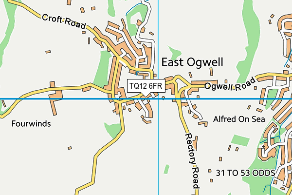 TQ12 6FR map - OS VectorMap District (Ordnance Survey) TQ12 6FR map - OS VectorMap District (Ordnance Survey)