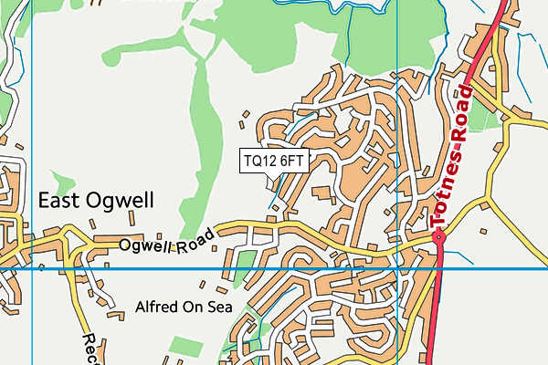 TQ12 6FT map - OS VectorMap District (Ordnance Survey) TQ12 6FT map - OS VectorMap District (Ordnance Survey)
