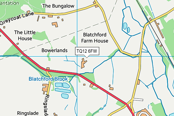 TQ12 6FW map - OS VectorMap District (Ordnance Survey)