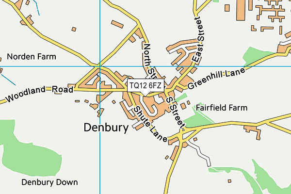 TQ12 6FZ map - OS VectorMap District (Ordnance Survey) TQ12 6FZ map - OS VectorMap District (Ordnance Survey)