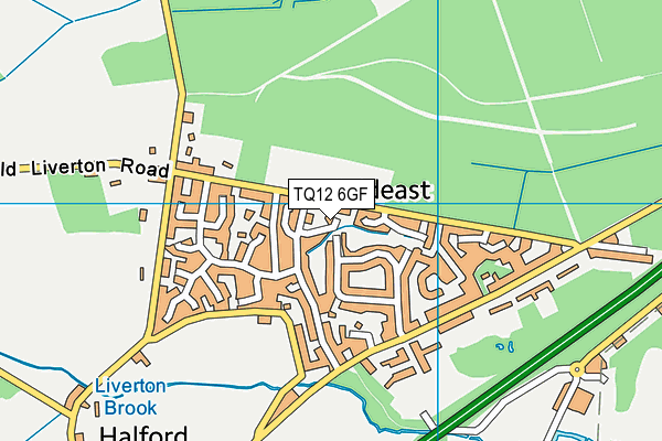 TQ12 6GF map - OS VectorMap District (Ordnance Survey) TQ12 6GF map - OS VectorMap District (Ordnance Survey)
