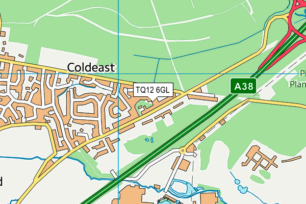 TQ12 6GL map - OS VectorMap District (Ordnance Survey) TQ12 6GL map - OS VectorMap District (Ordnance Survey)