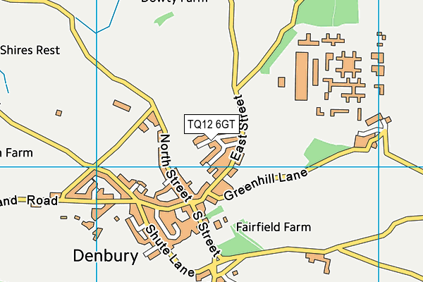 TQ12 6GT map - OS VectorMap District (Ordnance Survey) TQ12 6GT map - OS VectorMap District (Ordnance Survey)