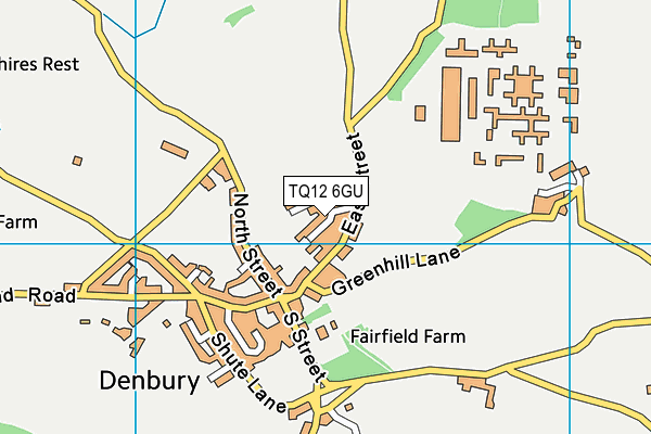TQ12 6GU map - OS VectorMap District (Ordnance Survey) TQ12 6GU map - OS VectorMap District (Ordnance Survey)