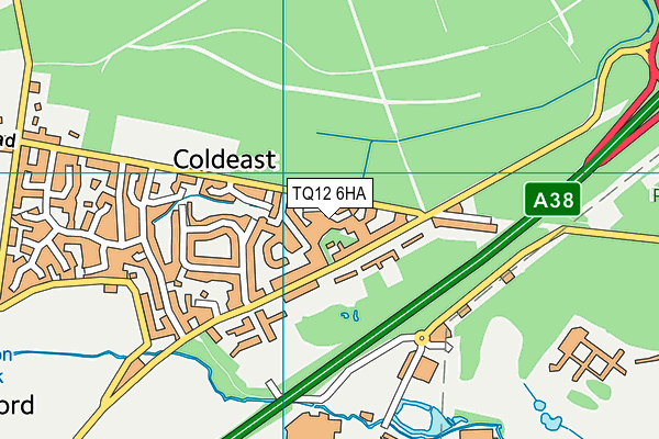 TQ12 6HA map - OS VectorMap District (Ordnance Survey)