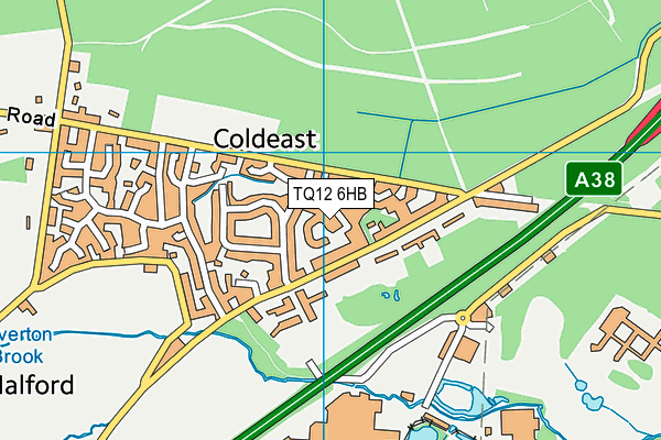 TQ12 6HB map - OS VectorMap District (Ordnance Survey) TQ12 6HB map - OS VectorMap District (Ordnance Survey)
