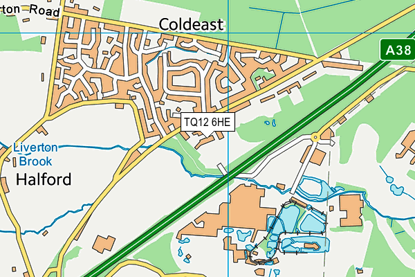 TQ12 6HE map - OS VectorMap District (Ordnance Survey) TQ12 6HE map - OS VectorMap District (Ordnance Survey)