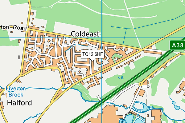 TQ12 6HF map - OS VectorMap District (Ordnance Survey) TQ12 6HF map - OS VectorMap District (Ordnance Survey)