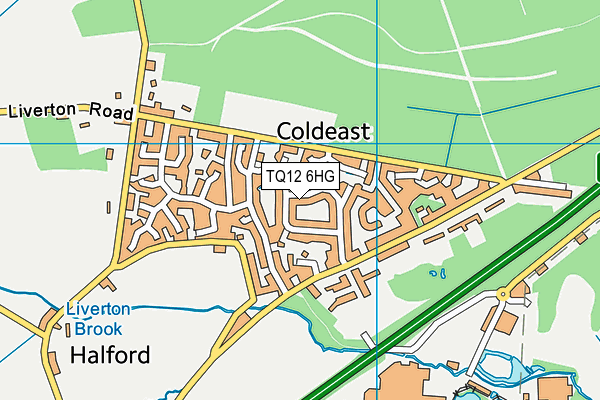 TQ12 6HG map - OS VectorMap District (Ordnance Survey)