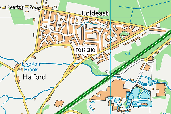 TQ12 6HQ map - OS VectorMap District (Ordnance Survey) TQ12 6HQ map - OS VectorMap District (Ordnance Survey)