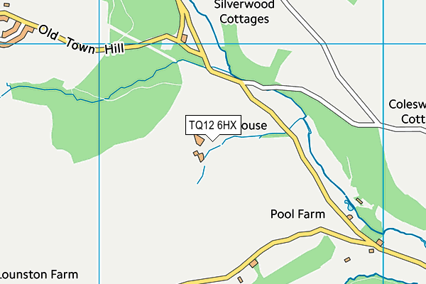 TQ12 6HX map - OS VectorMap District (Ordnance Survey) TQ12 6HX map - OS VectorMap District (Ordnance Survey)