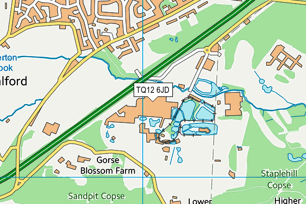 TQ12 6JD map - OS VectorMap District (Ordnance Survey) TQ12 6JD map - OS VectorMap District (Ordnance Survey)