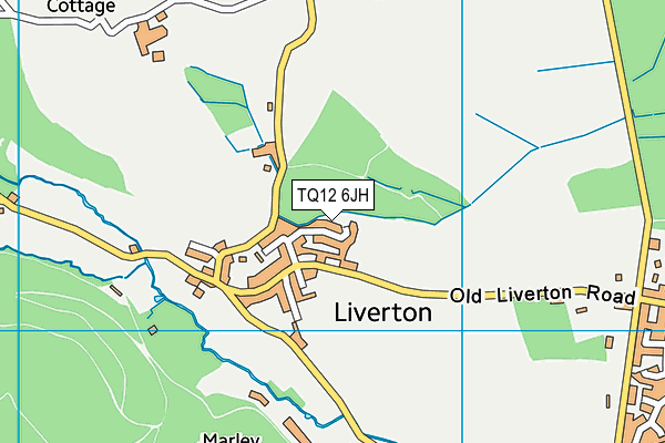 TQ12 6JH map - OS VectorMap District (Ordnance Survey)