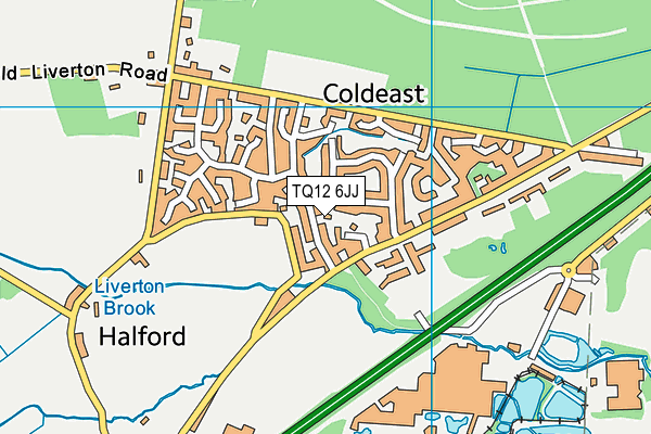 TQ12 6JJ map - OS VectorMap District (Ordnance Survey)