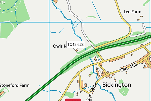 TQ12 6JS map - OS VectorMap District (Ordnance Survey) TQ12 6JS map - OS VectorMap District (Ordnance Survey)