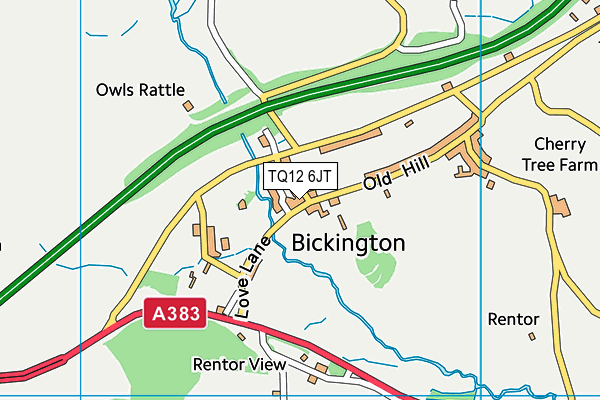 TQ12 6JT map - OS VectorMap District (Ordnance Survey) TQ12 6JT map - OS VectorMap District (Ordnance Survey)
