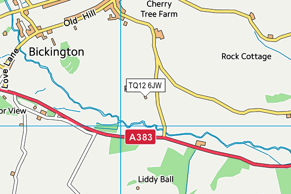 TQ12 6JW map - OS VectorMap District (Ordnance Survey)