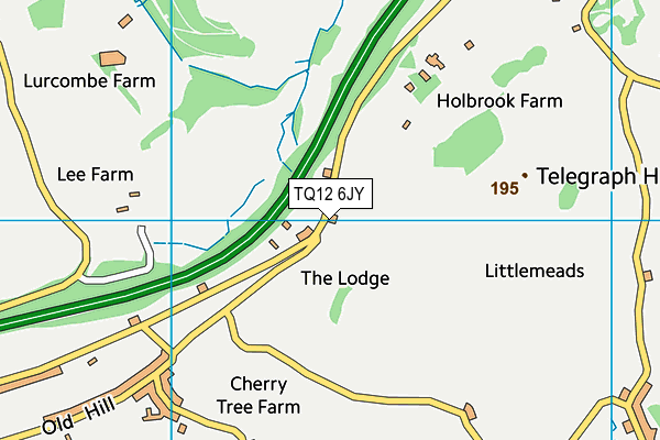 TQ12 6JY map - OS VectorMap District (Ordnance Survey) TQ12 6JY map - OS VectorMap District (Ordnance Survey)