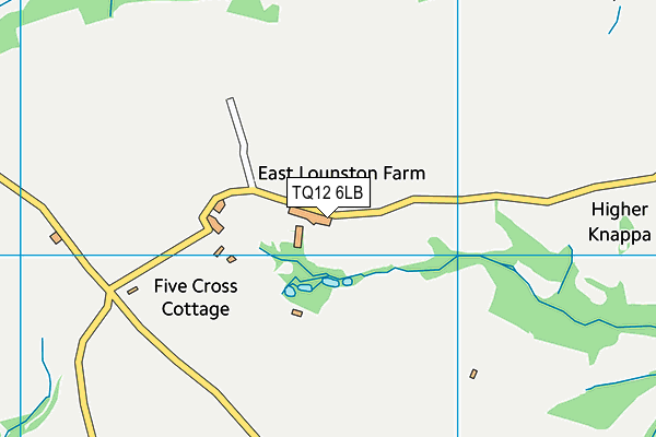 TQ12 6LB map - OS VectorMap District (Ordnance Survey)