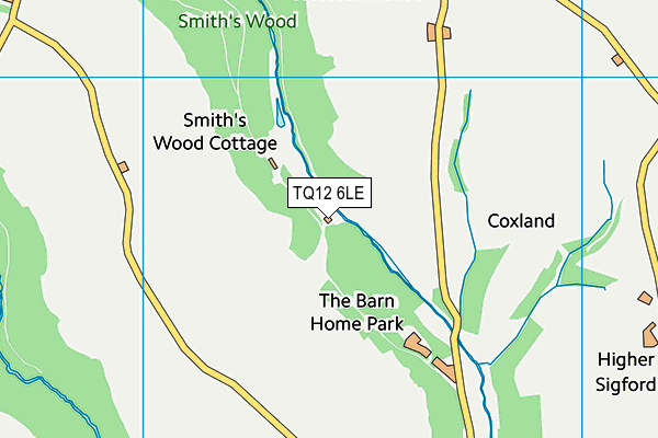 TQ12 6LE map - OS VectorMap District (Ordnance Survey) TQ12 6LE map - OS VectorMap District (Ordnance Survey)